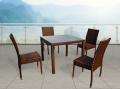 Стол для сада или уличного кафе MILANO 90 см (темно-коричневый)