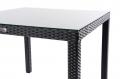 Плетеный стол для сада или кафе MILANO 90 см (черный)