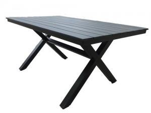 Алюминиевый садовый стол AROMA 150 см (черный)