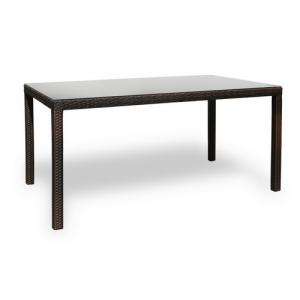 Обеденный плетеный уличный стол MILANO 150 см (темно-коричневый)